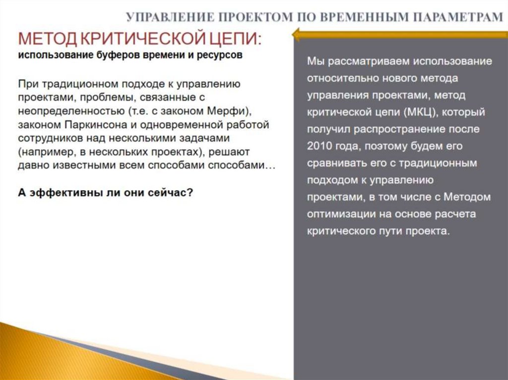 УПРАВЛЕНИЕ ПРОЕКТОМ ПО ВРЕМЕННЫМ ПАРАМЕТРАМ