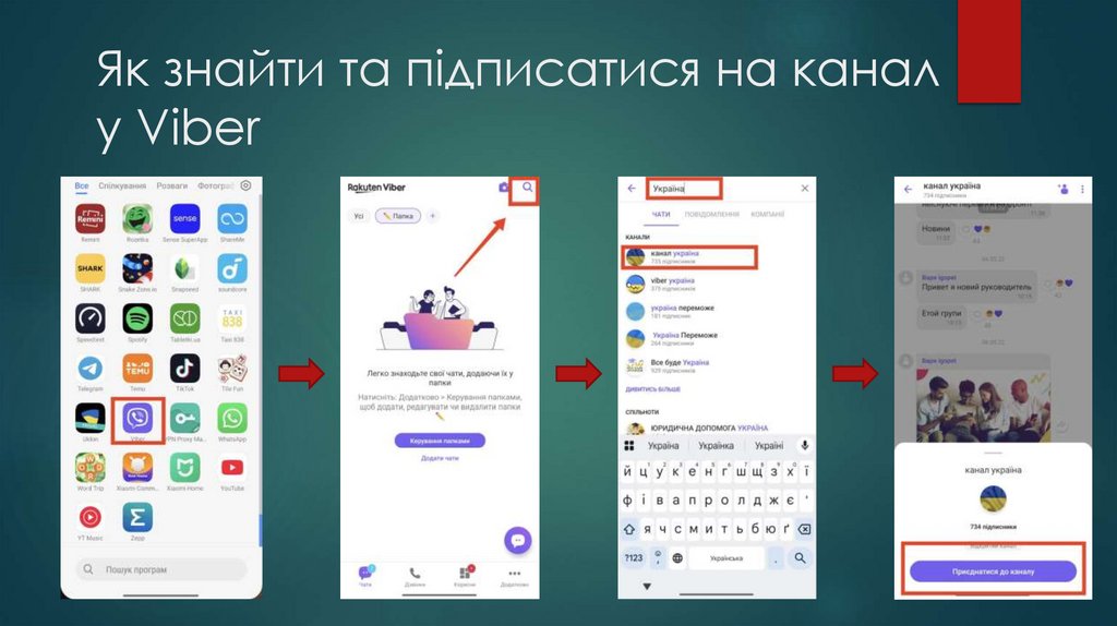 Як знайти та підписатися на канал у Viber