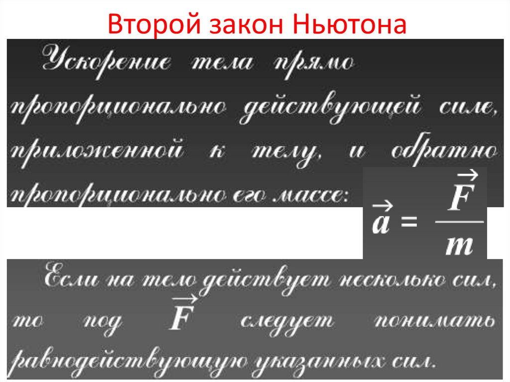 Второй закон Ньютона