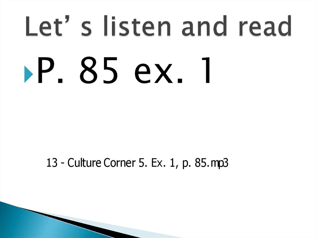 Let’ s listen and read