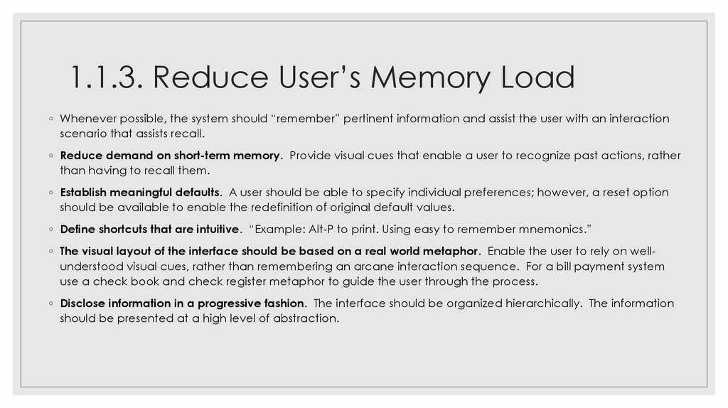 1.1.3. Reduce User’s Memory Load