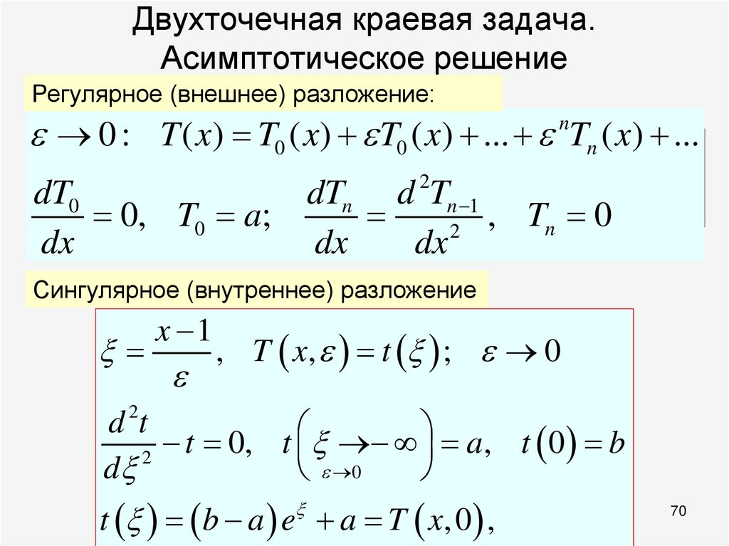 Двухточечная краевая задача. Асимптотическое решение