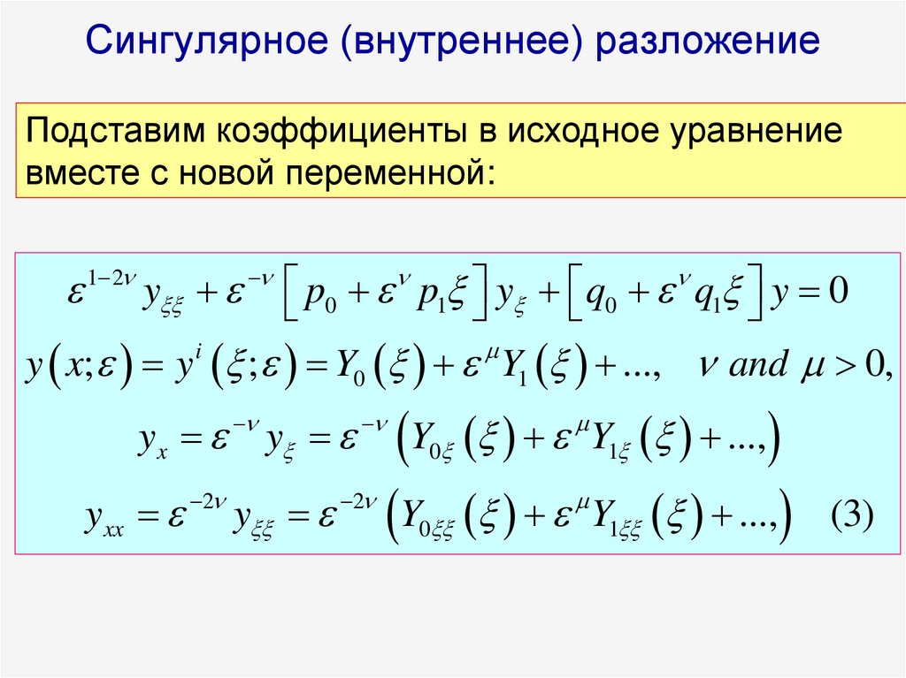 Сингулярное (внутреннее) разложение