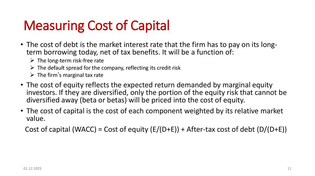 Measuring Cost of Capital