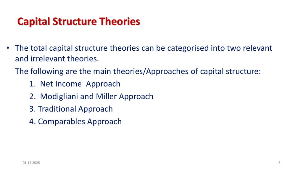 Capital Structure Theories