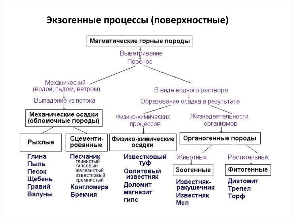 Экзогенные процессы (поверхностные)
