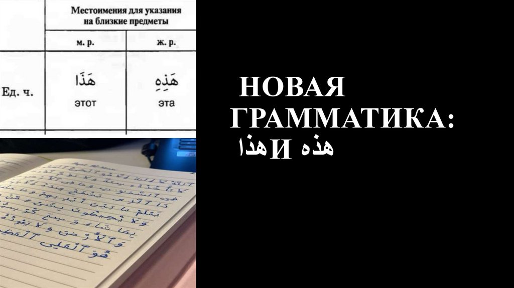  Новая грамматика: هذا и هذه
