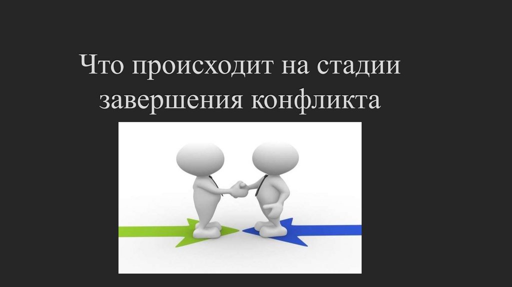 Что происходит на стадии завершения конфликта