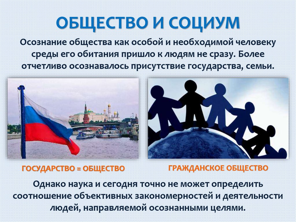 ОБЩЕСТВО И СОЦИУМ