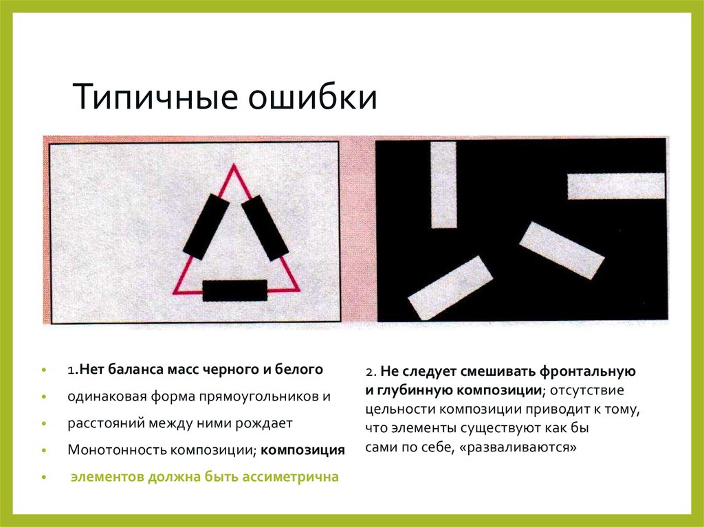 Типичные ошибки