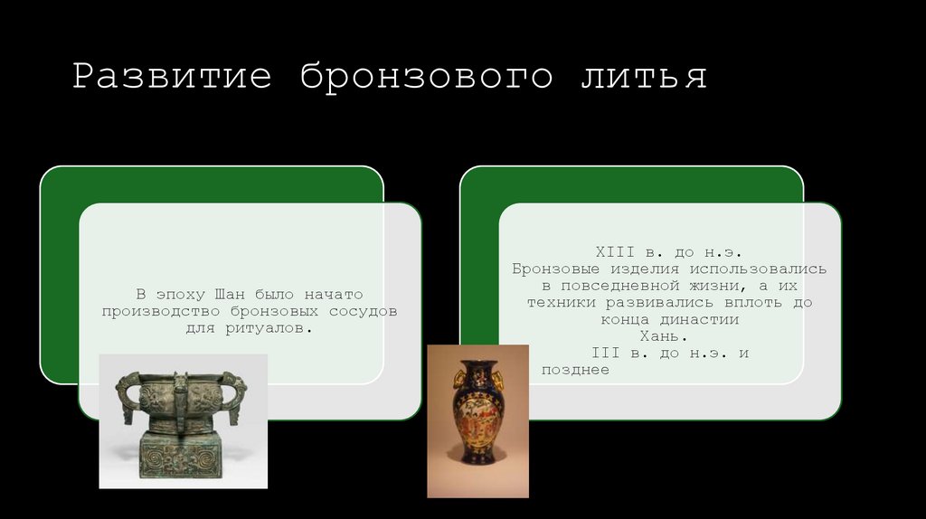 Развитие бронзового литья