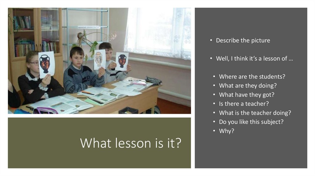 What lesson is it?