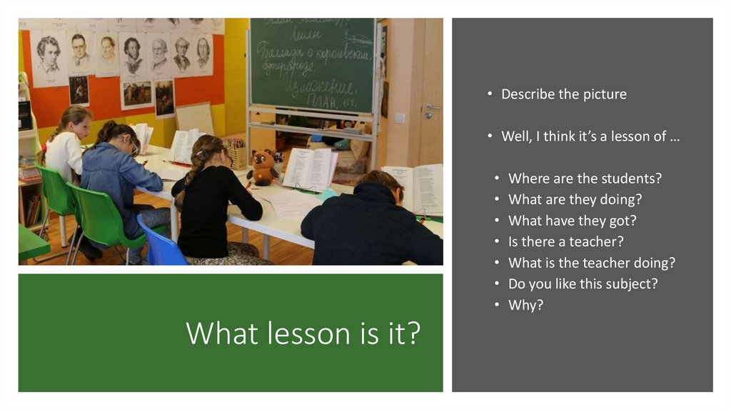 What lesson is it?