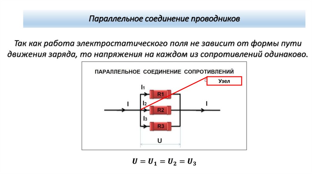 Параллельное соединение проводников