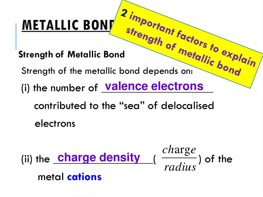 Metallic bonding