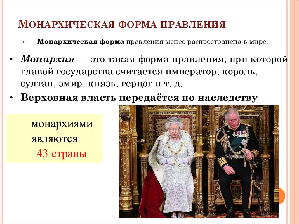 Монархическая форма правления