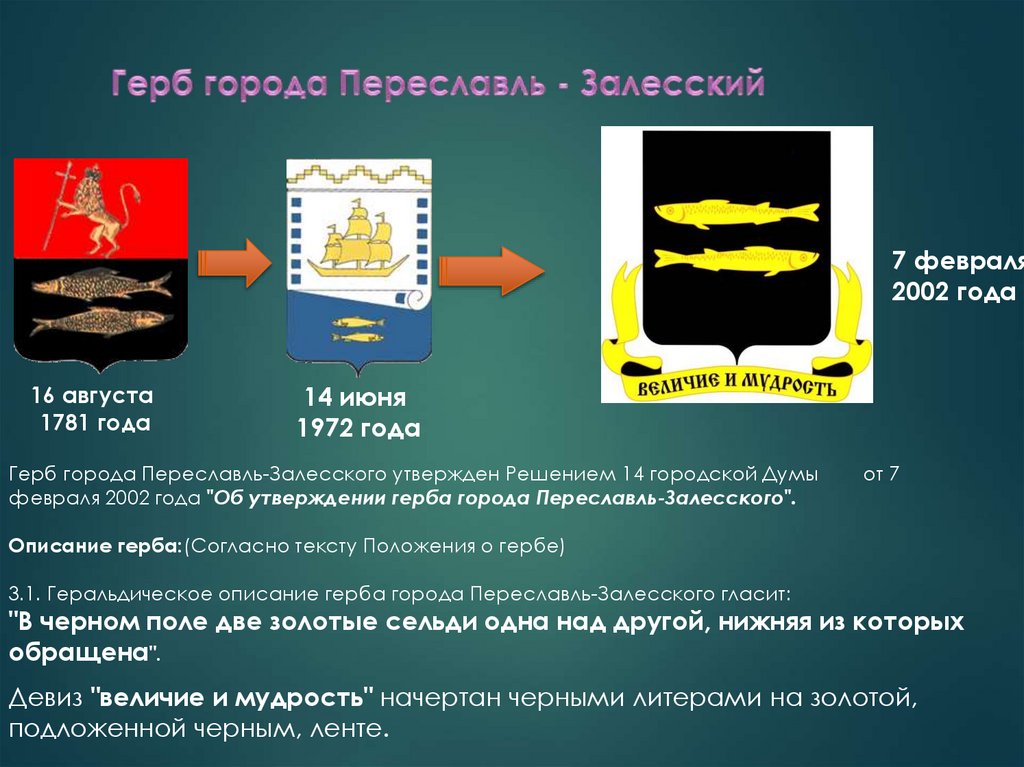 Герб города Переславль - Залесский