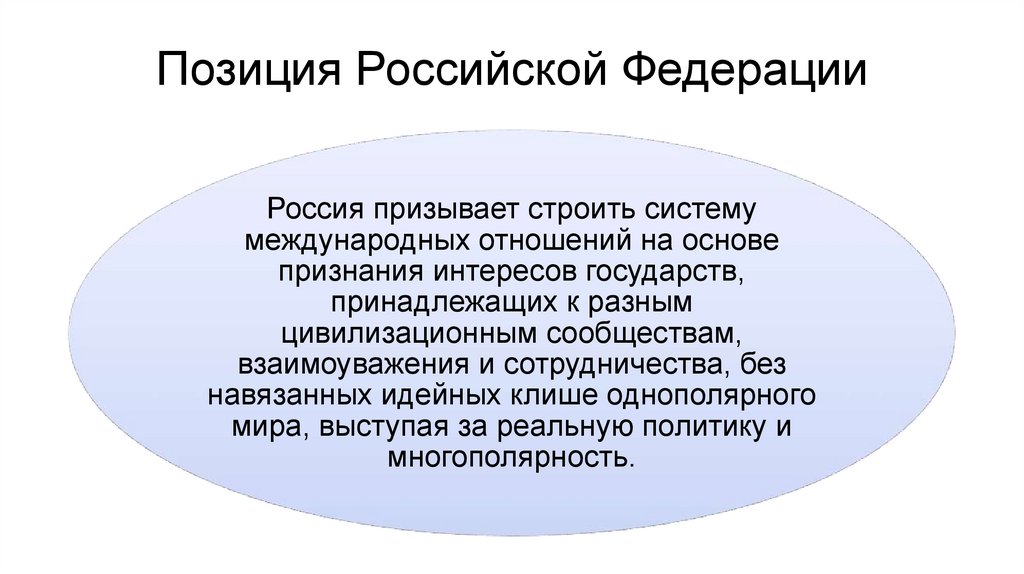 Позиция Российской Федерации