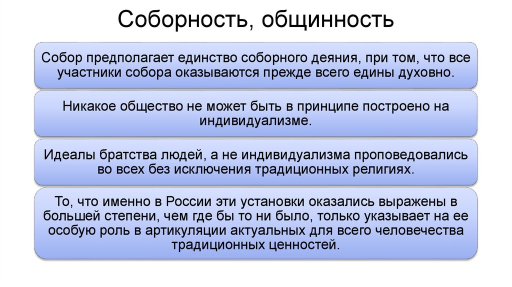 Соборность, общинность