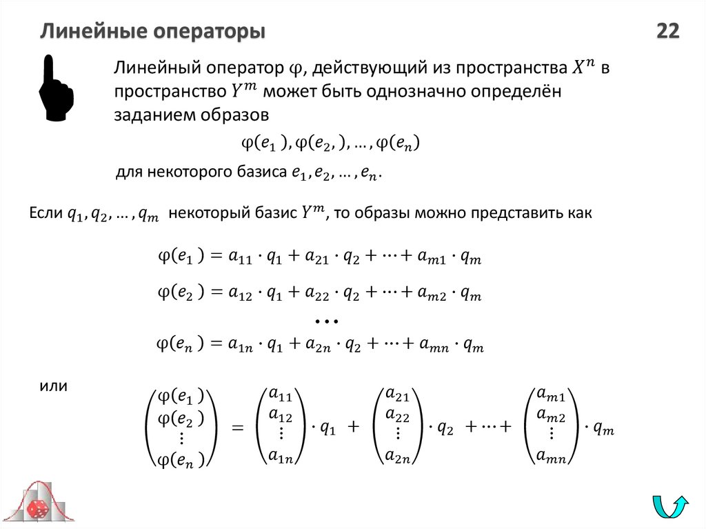 Линейные операторы 22