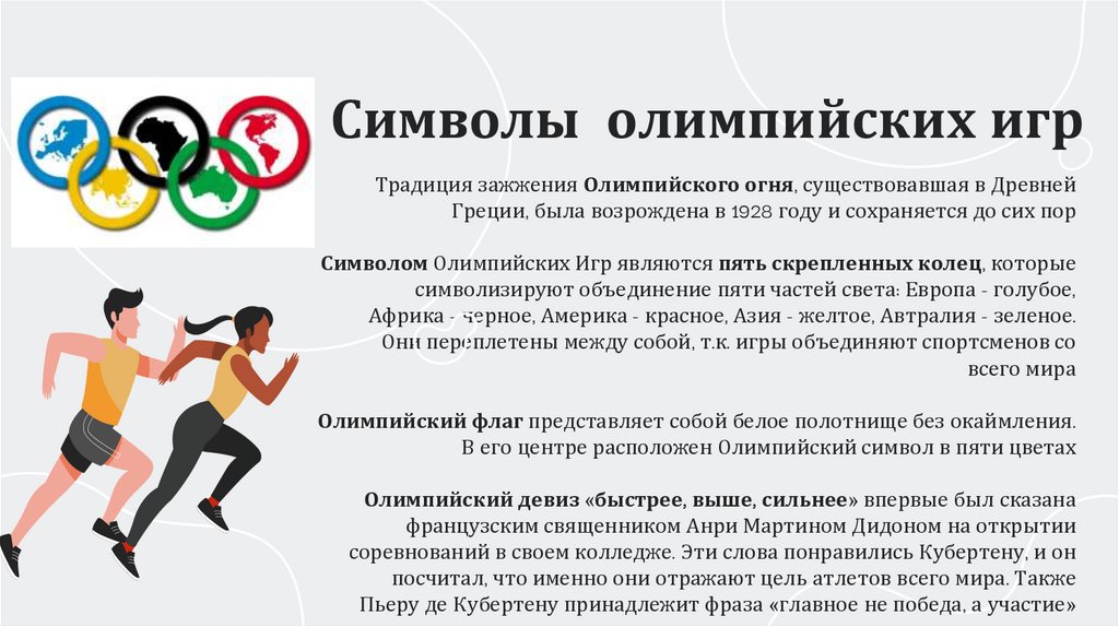 Символы олимпийских игр