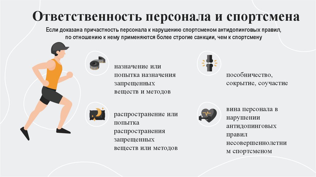 Ответственность персонала и спортсмена