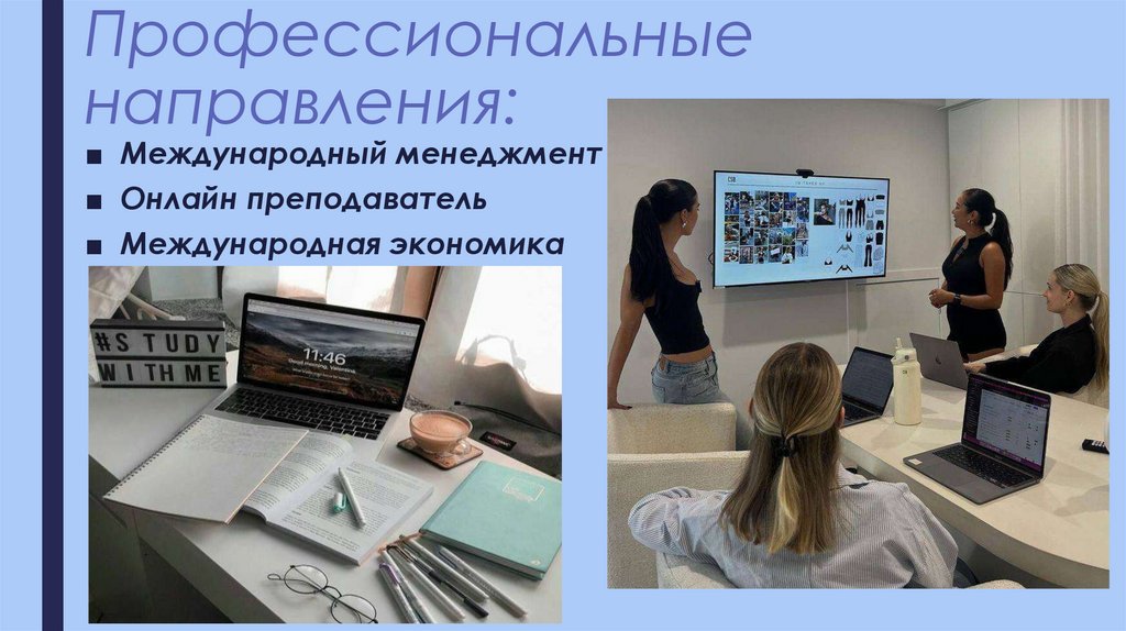 Профессиональные направления: