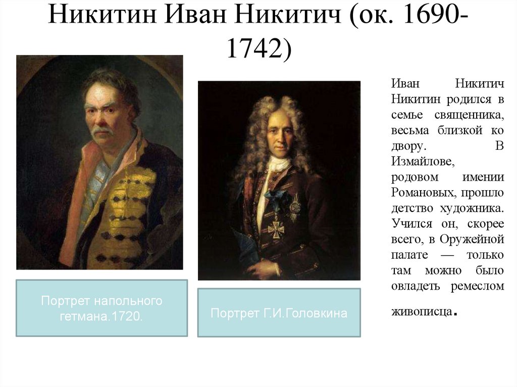 Никитин Иван Никитич (ок. 1690-1742)