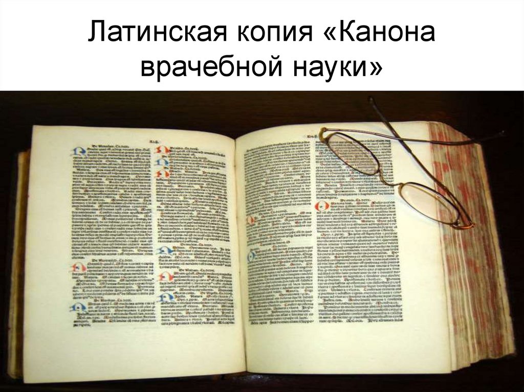 Латинская копия «Канона врачебной науки»