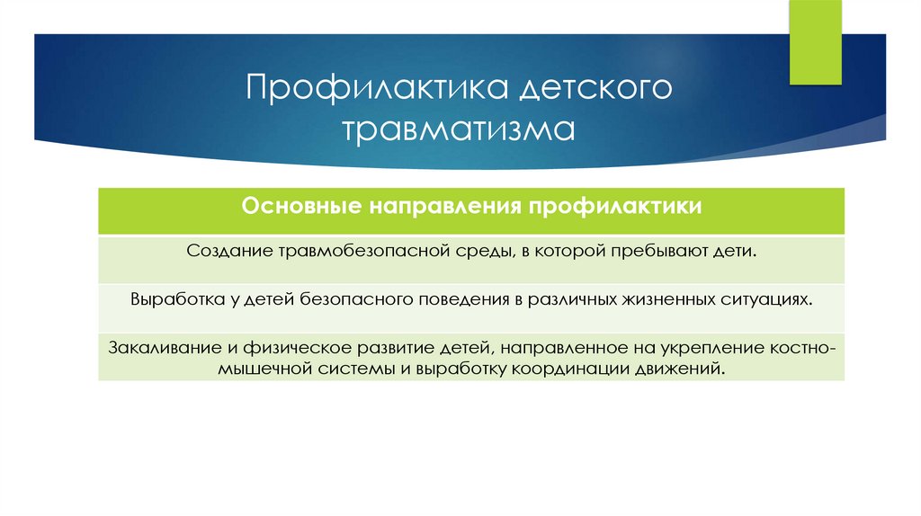 Профилактика детского травматизма