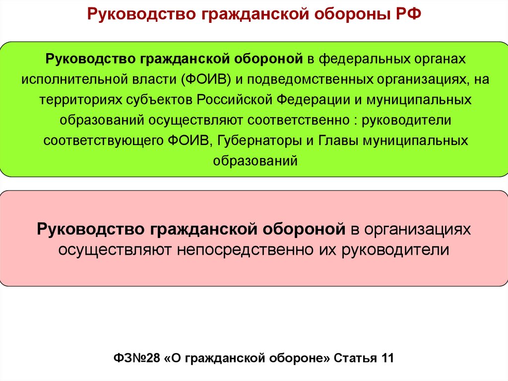 Руководство гражданской обороны РФ