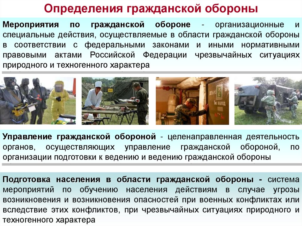 Определения гражданской обороны