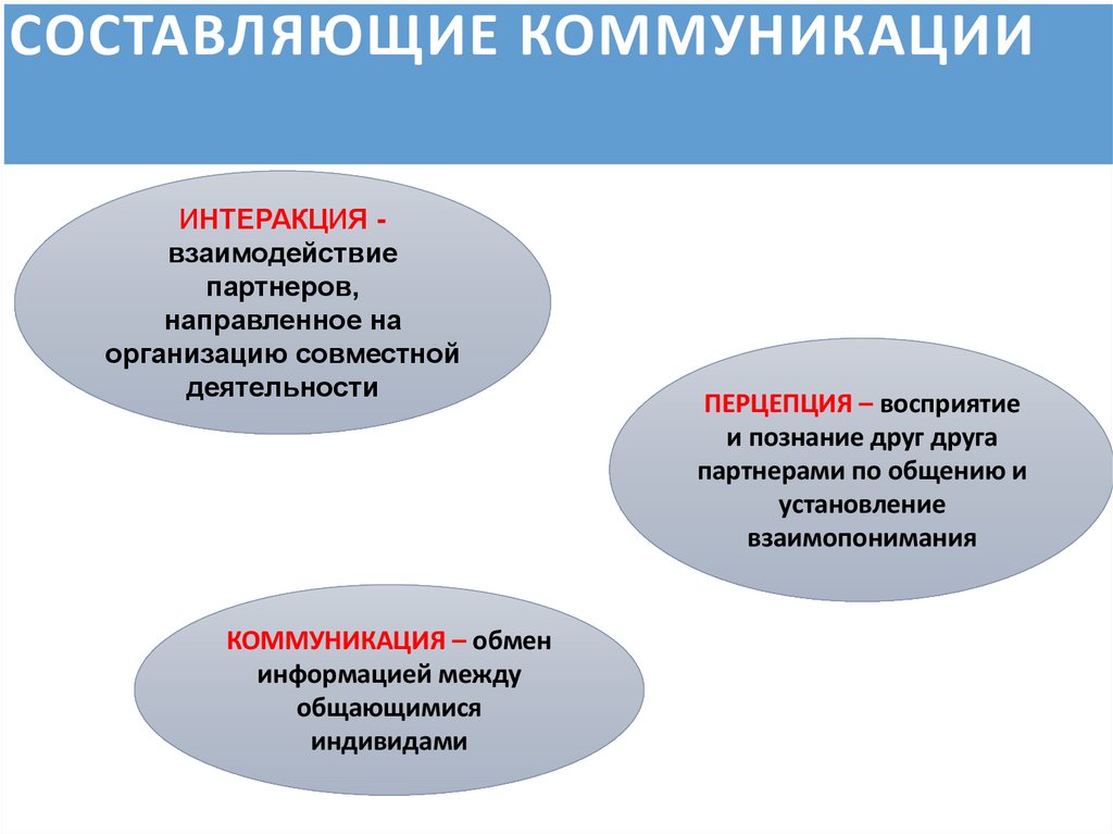 СОСТАВЛЯЮЩИЕ КОММУНИКАЦИИ