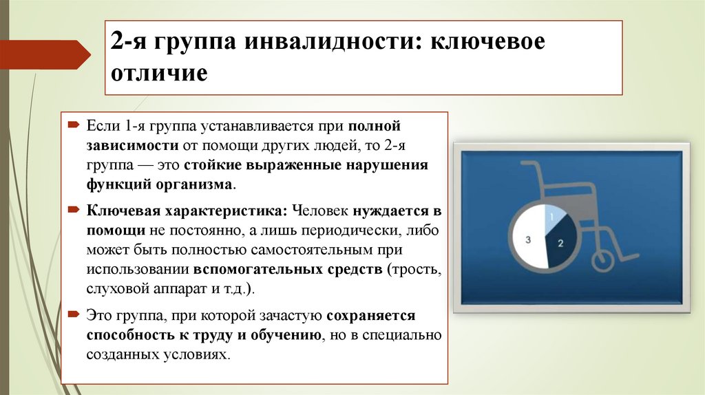 2-я группа инвалидности: ключевое отличие