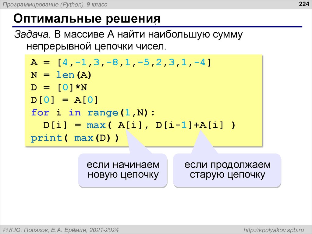 Оптимальные решения
