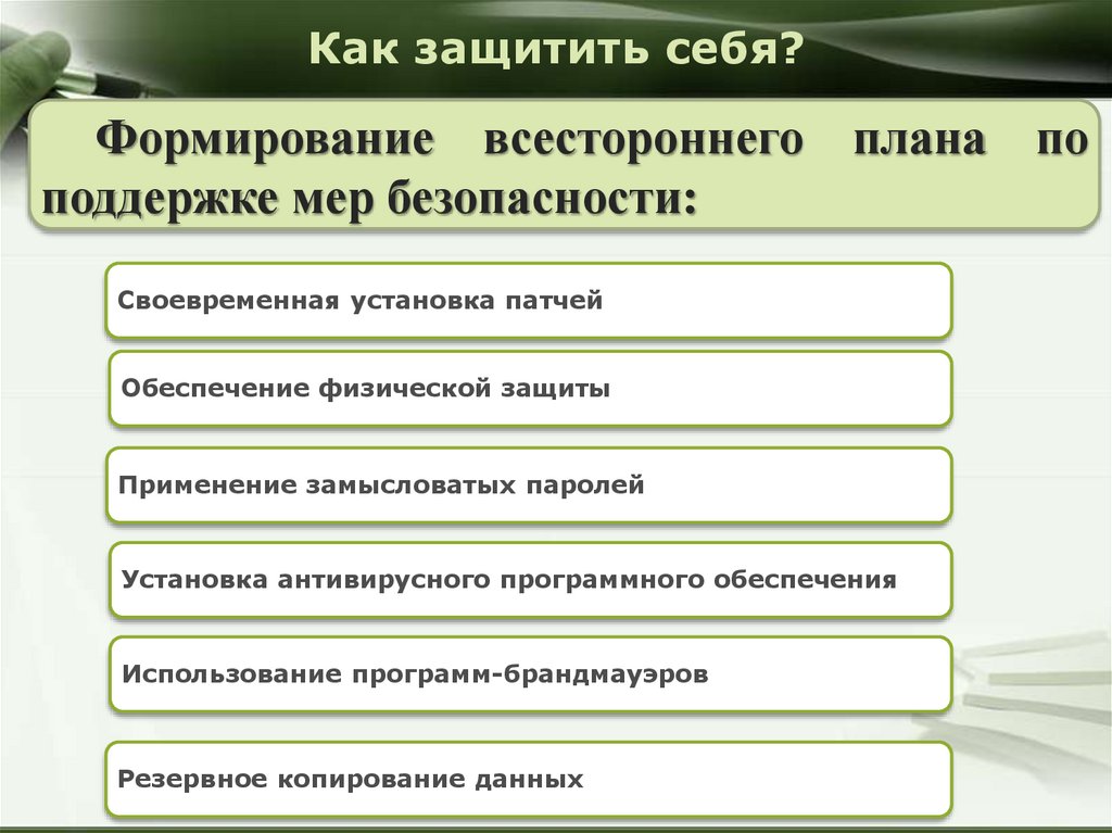 Как защитить себя?