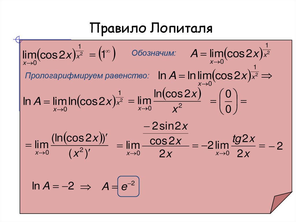 Правило Лопиталя
