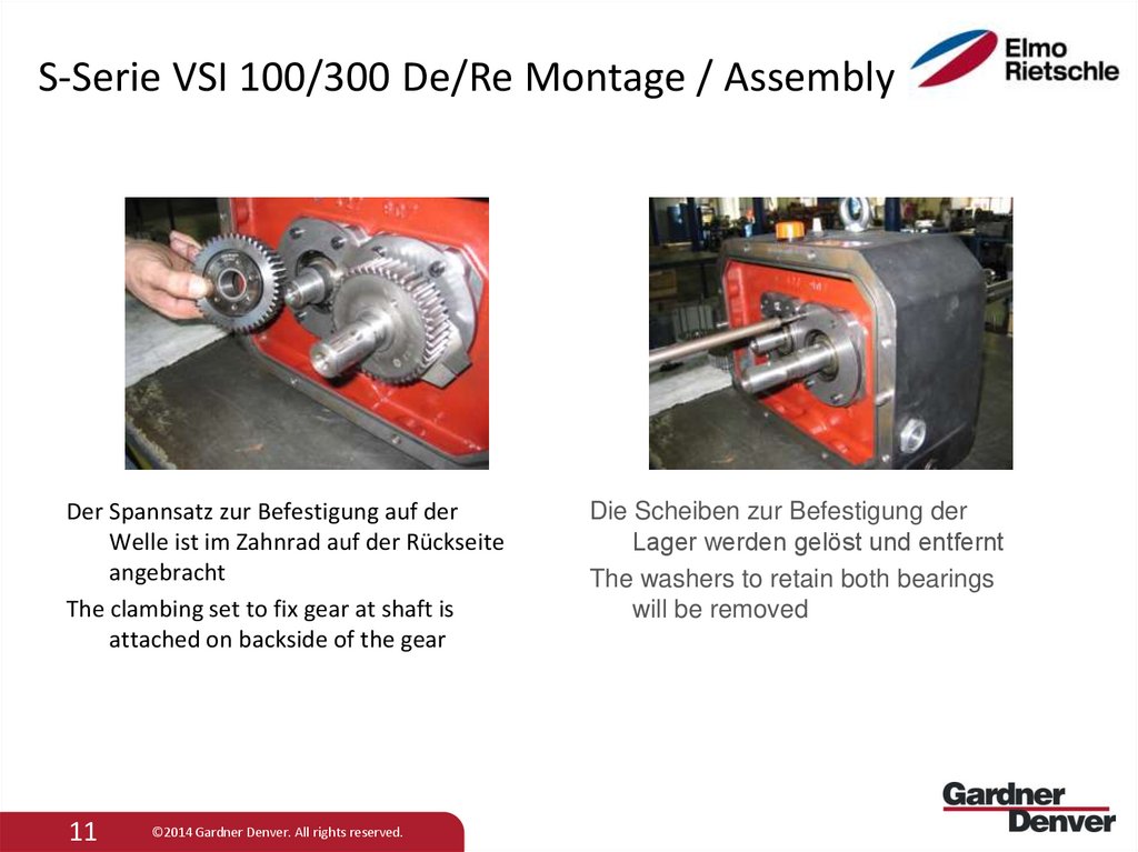 S-Serie VSI 100/300 De/Re Montage / Assembly