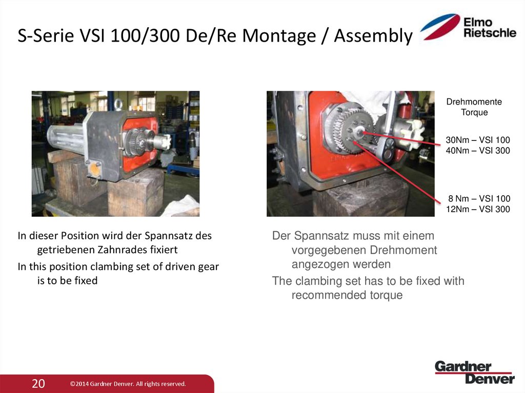 S-Serie VSI 100/300 De/Re Montage / Assembly