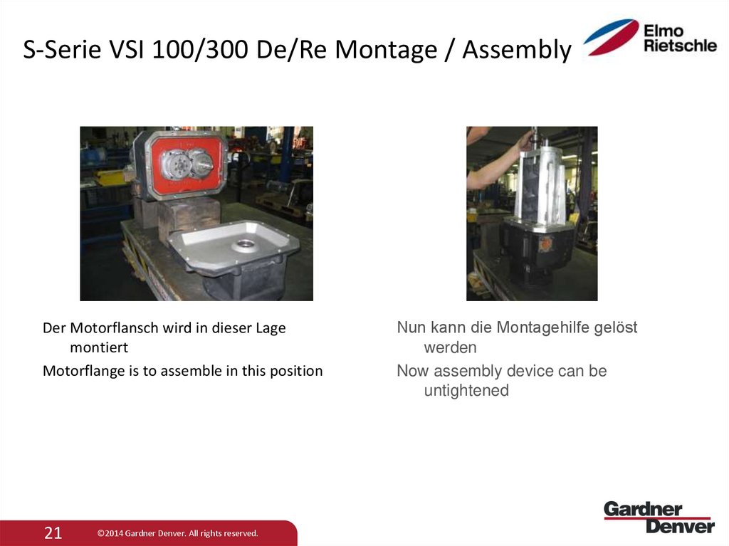 S-Serie VSI 100/300 De/Re Montage / Assembly