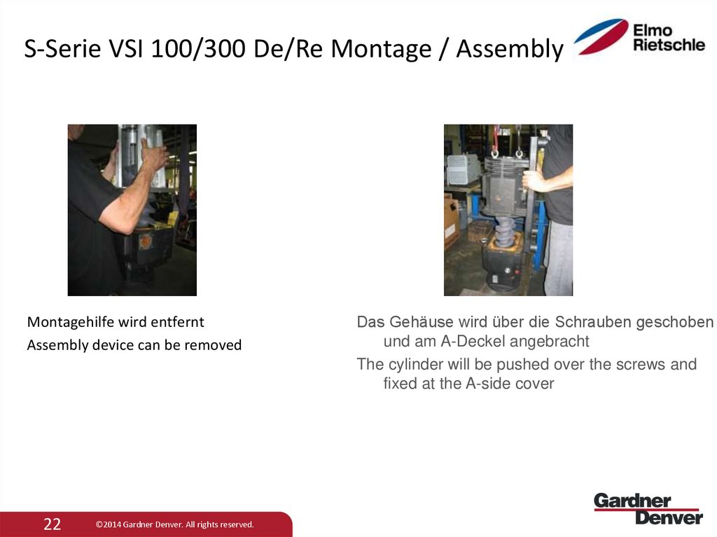 S-Serie VSI 100/300 De/Re Montage / Assembly