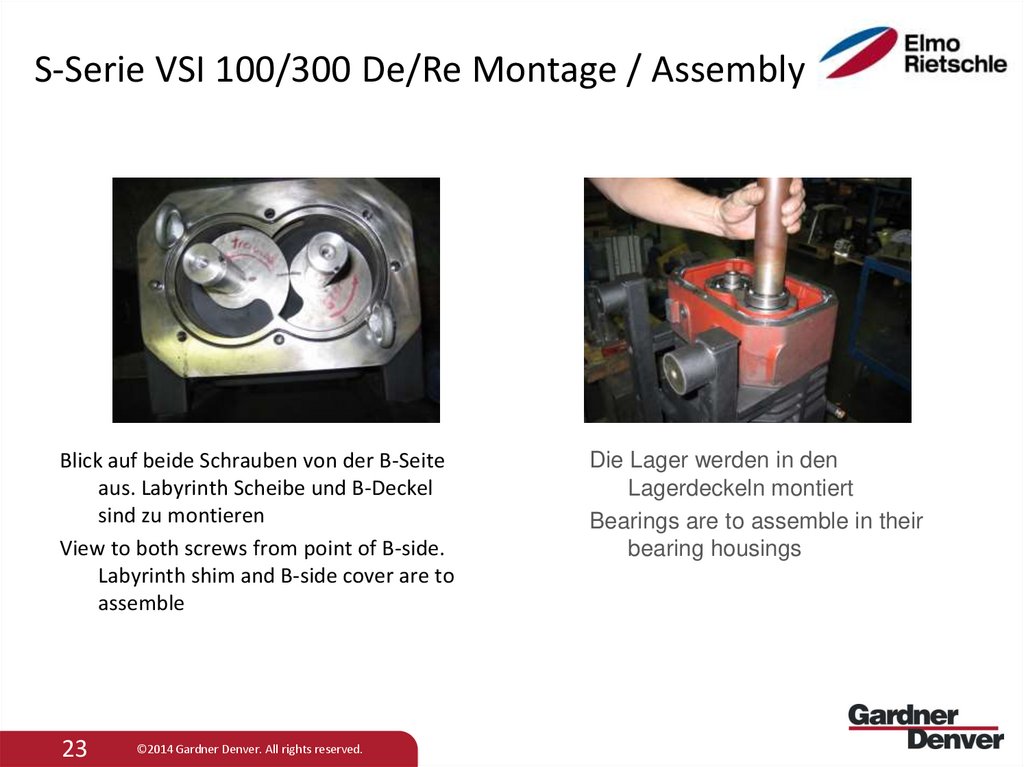 S-Serie VSI 100/300 De/Re Montage / Assembly