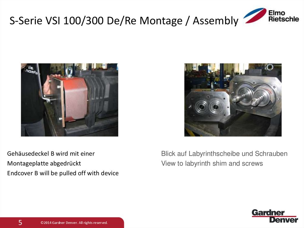 S-Serie VSI 100/300 De/Re Montage / Assembly