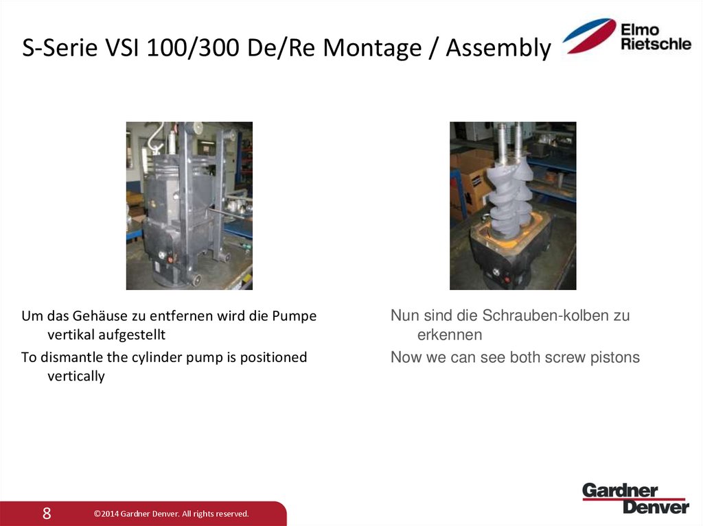 S-Serie VSI 100/300 De/Re Montage / Assembly