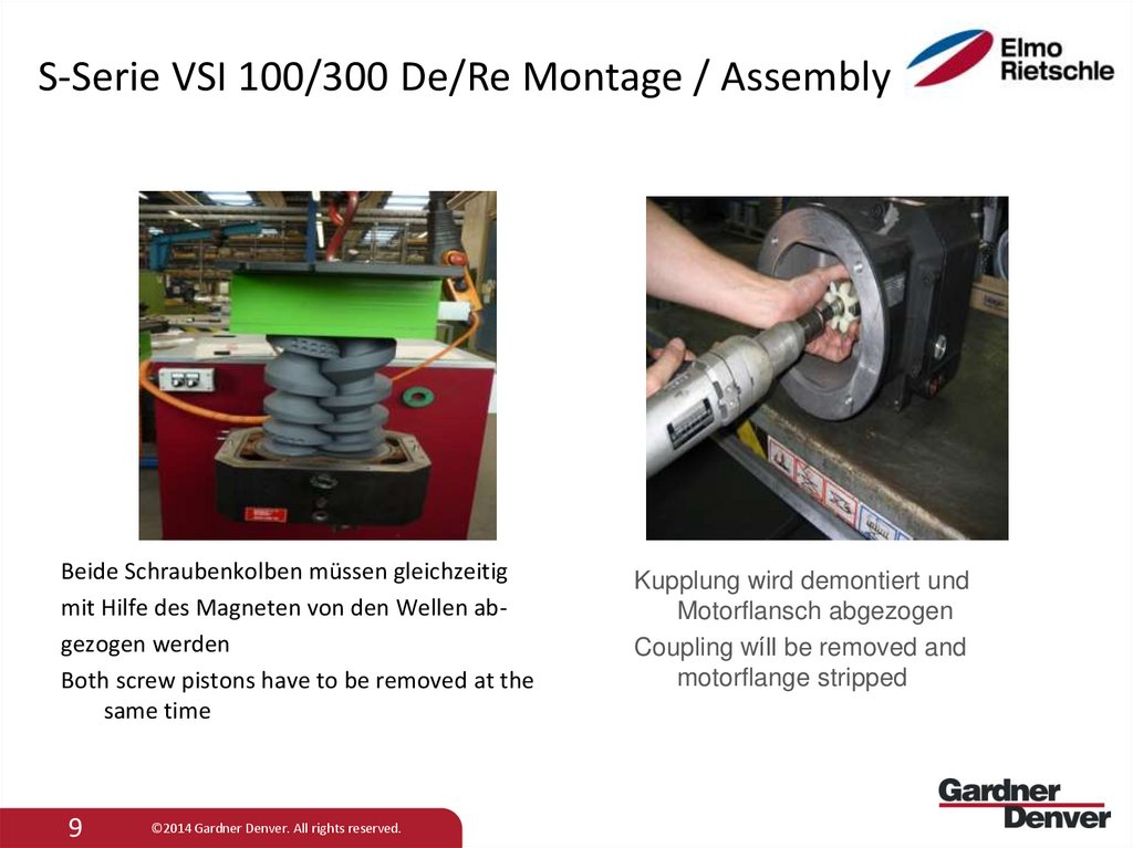 S-Serie VSI 100/300 De/Re Montage / Assembly