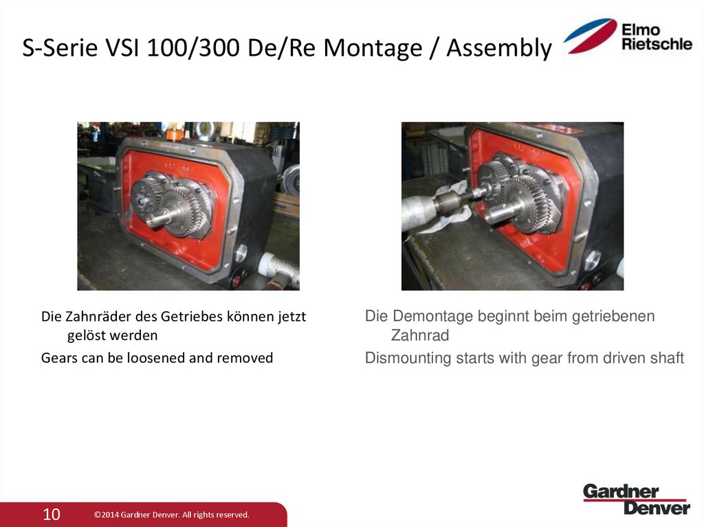S-Serie VSI 100/300 De/Re Montage / Assembly