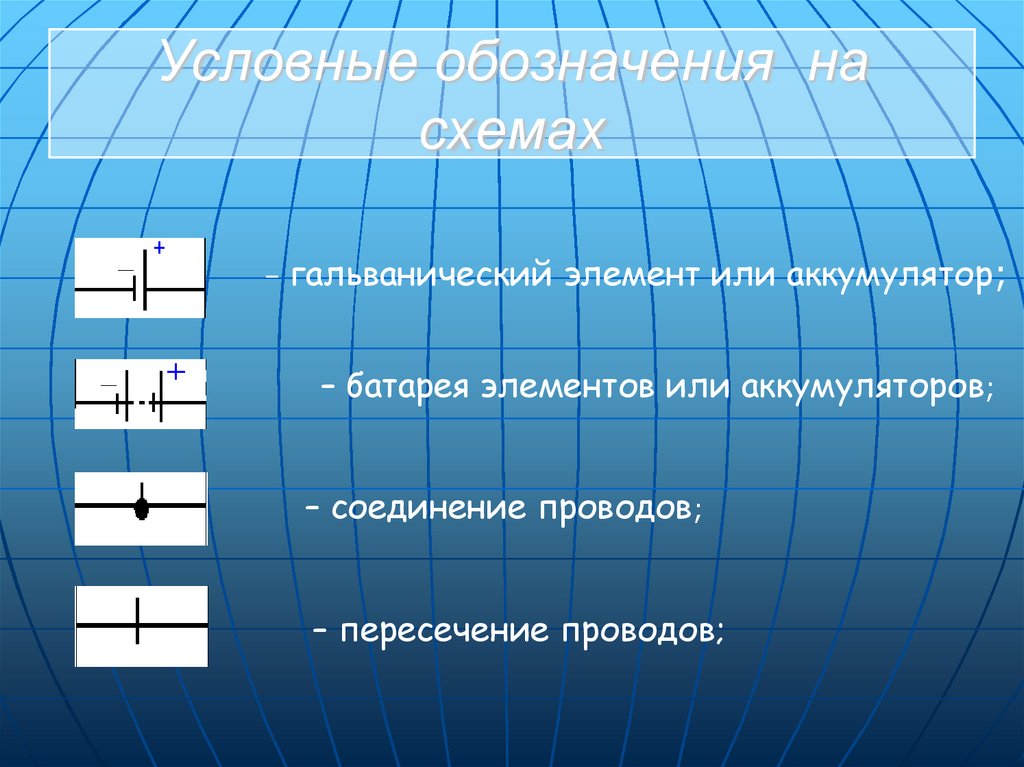 Условные обозначения на схемах