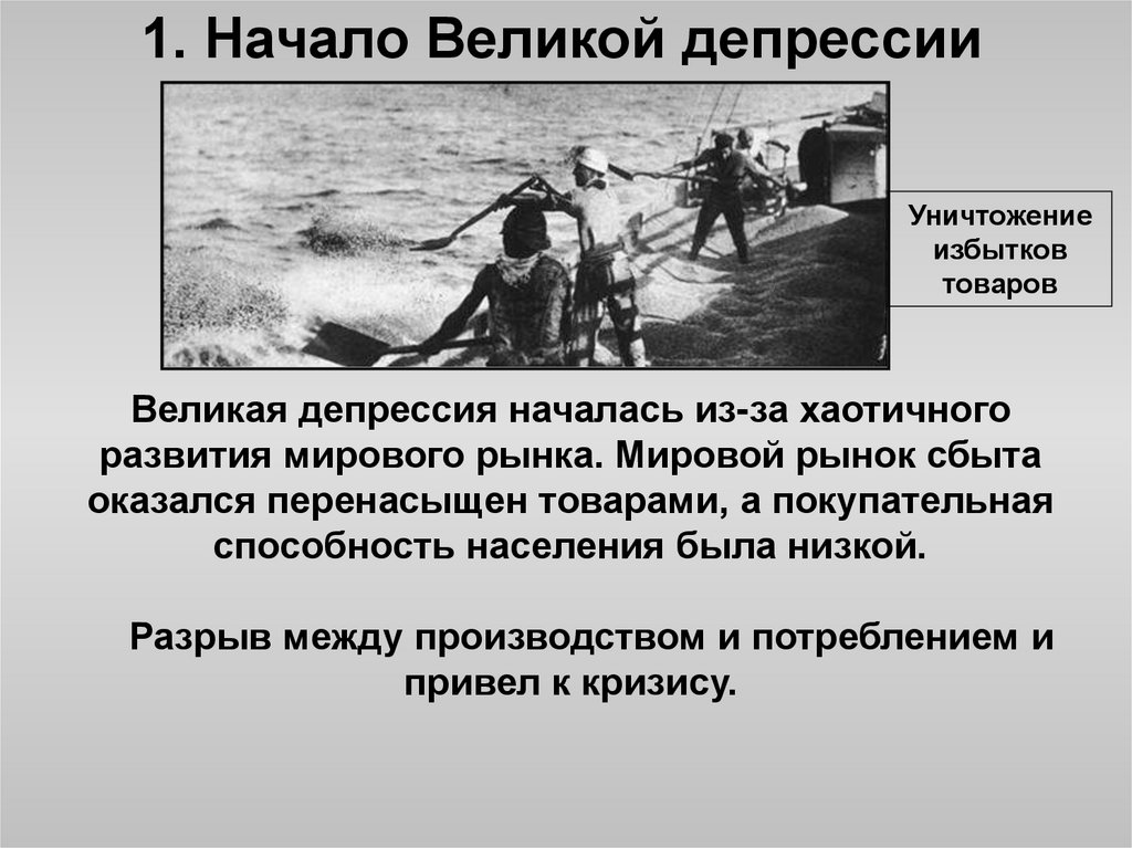 1. Начало Великой депрессии