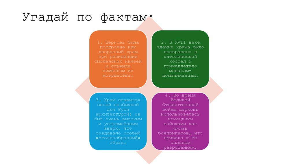 Угадай по фактам: