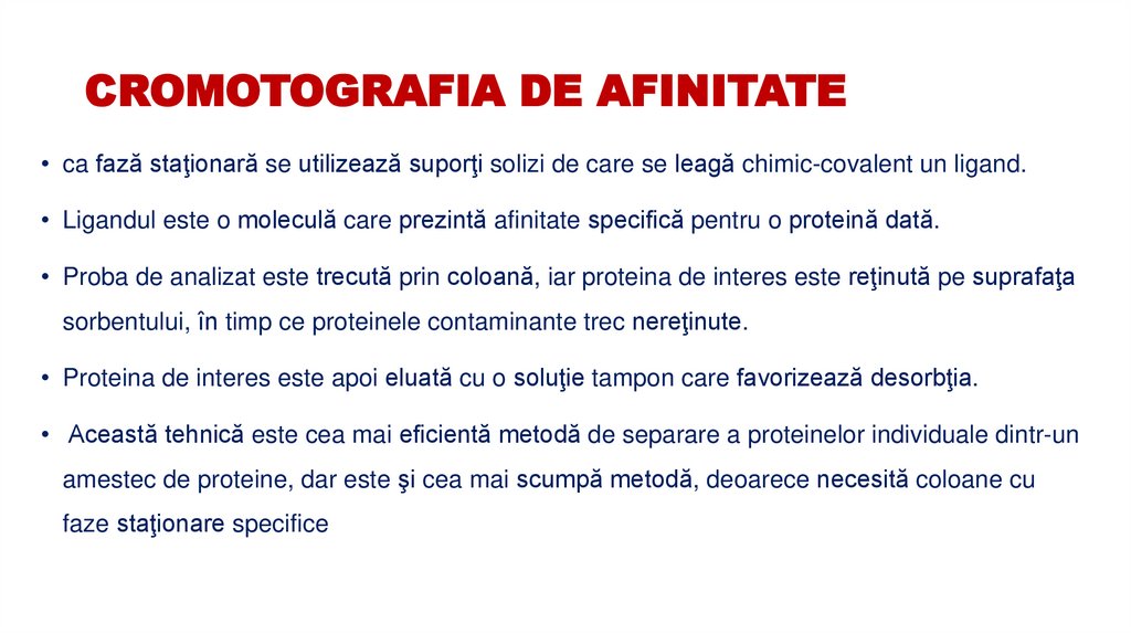CROMOTOGRAFIA DE AFINITATE